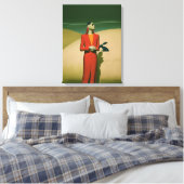 Der rote Mann Leinwanddruck (Insitu (Schlafzimmer))