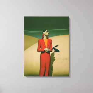 Der rote Mann Leinwanddruck