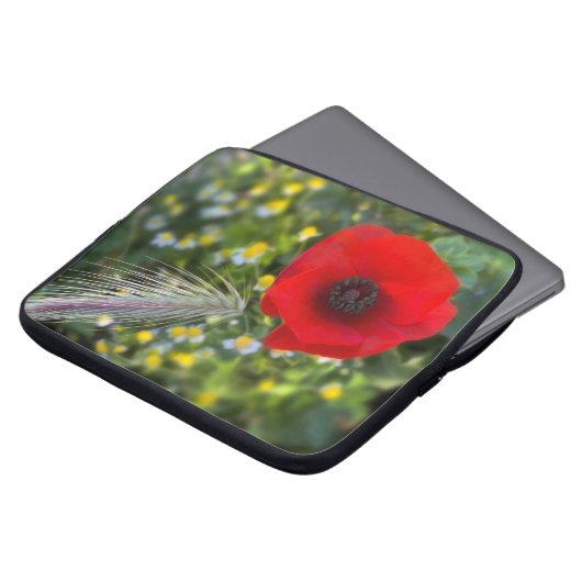 Der rote Mohn Laptopschutzhülle (Vorne Oben)