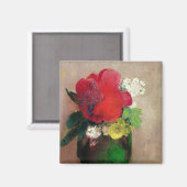 Der rote Mohn Magnet (Vorderseite/Rückseite)