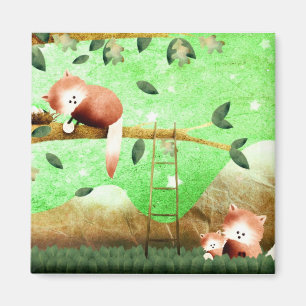Der rote Panda kam vorbereitet… Magnet