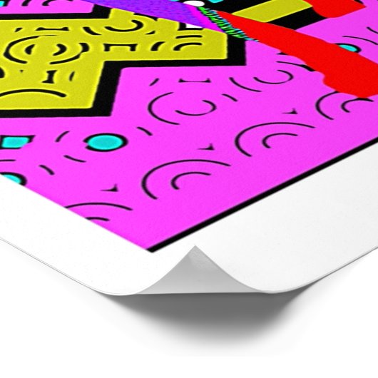 Der rote Pattern-Sessel Poster (Ecke)