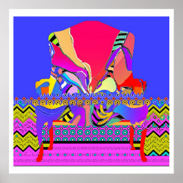 Der rote Pattern-Sessel Poster