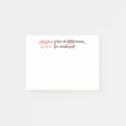 Der rote Pen des besessenen Proofreaders Post-it Klebezettel (Vorderseite)