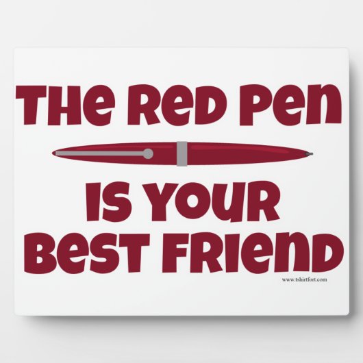 Der rote Pen ist dein bester Freund Fotoplatte (Vorderseite)