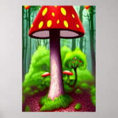 Der rote Pilz | AI Art Poster (Vorne)