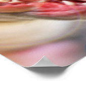 Der rote Pitbull Hund und der Weihnachtsmann Poster (Ecke)