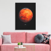 Der Rote Planet: Mars Aquarell Leinwanddruck (Insitu (Wohnzimmer))