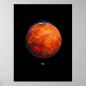 Der Rote Planet: Mars Aquarell Poster (Vorne)