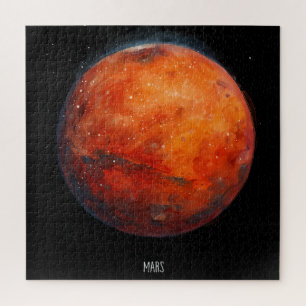 Der Rote Planet: Mars Aquarell Puzzle
