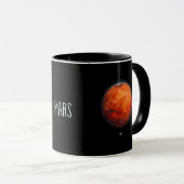 Der Rote Planet: Mars Aquarell Tasse (VorderseiteRechts)