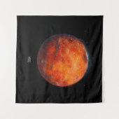 Der Rote Planet: Mars Aquarell Wandteppich (Vorderseite (Horizontal))