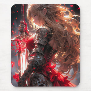 Der Rote Ritter Anime-Kriegerprinzessin-Kunst Mousepad