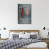 Der rote Schal – Helligkeit in der Stille Leinwanddruck (Insitu (Schlafzimmer))