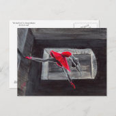 Der rote Schwan Postkarte (Vorne/Hinten)