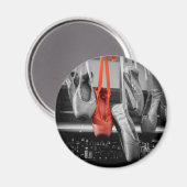 Der rote Slipper Magnet (Vorderseite/Rückseite)