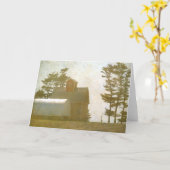 Der rote Stall Karte (Gelbe Blume)