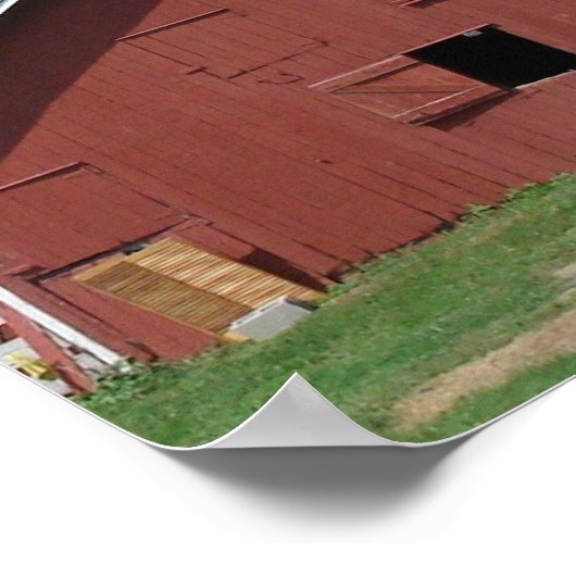 Der rote Stall mit der Quilt Poster (Ecke)