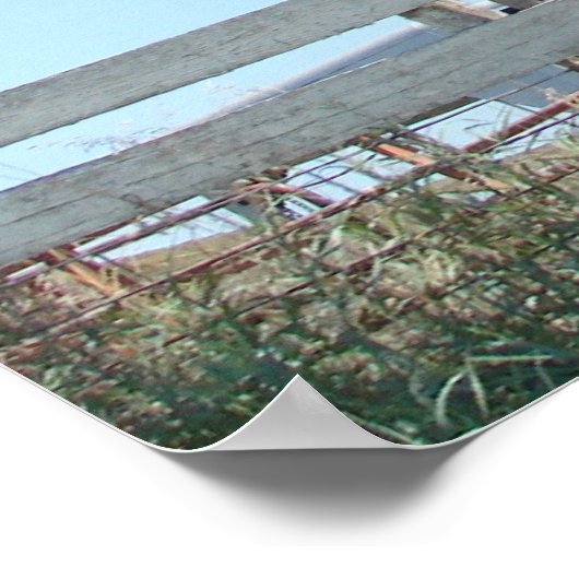 Der rote Stall mit der Quilt Poster (Ecke)