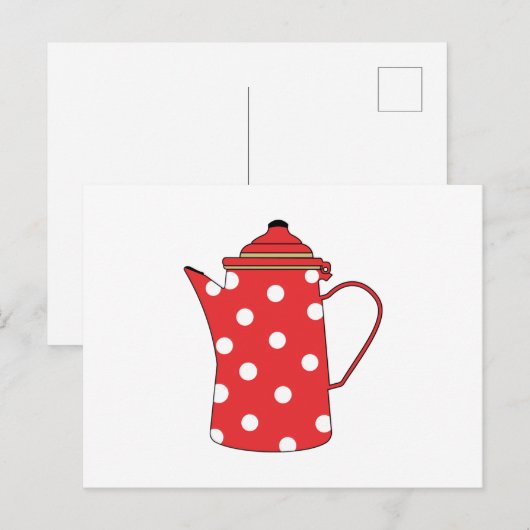 Der rote Teekessel Postkarte (Vorne/Hinten)