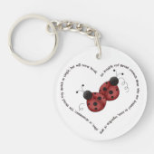 Der rote Thread, das alte chinesische Sprichwort - Schlüsselanhänger (Vorderseite)