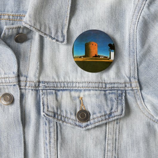 Der rote Turm durch Giorgio de Chirico 1913 Button (Beispiel)