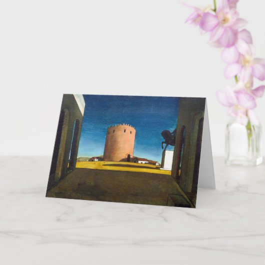 Der Rote Turm | Giorgio de Chirico | Karte (Orchidee)