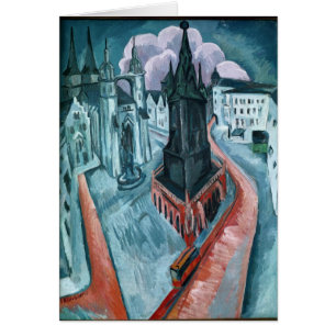 Der rote Turm in Halle, 1915