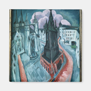 Der rote Turm in Halle, 1915 Magnet
