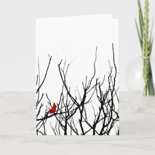 Der Rote Vogel von Leslie-Paprikaschoten Feiertagskarte