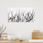 Der Rote Vogel von Leslie-Paprikaschoten Poster (Küche)