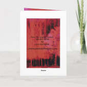 Der Rote Wald #3 Feiertagskarte (Rückseite)