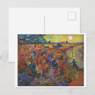 Der rote Weinberg   Vincent van Gogh   Postkarte