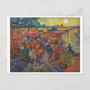 Der rote Weinberg Vincent van Gogh Postkarte