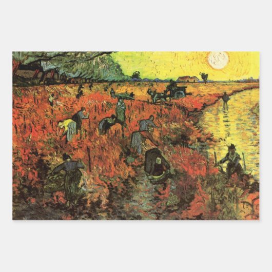 Der Rote Weinberg von Vincent van Gogh Geschenkpapier Set (Vorderseite 2)