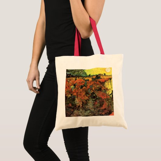 Der Rote Weinberg von Vincent van Gogh Tragetasche (Vorderseite (Produkt))