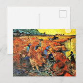 Der Rote Weingarten Vincent van Gogh Artwork Postkarte (Vorne/Hinten)