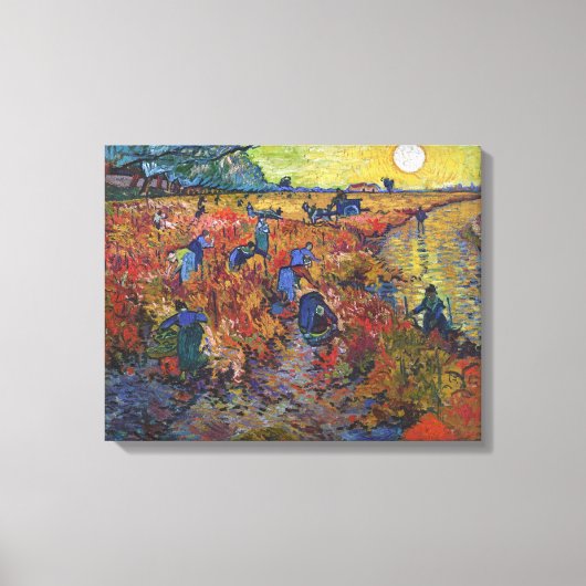 Der Rote Weingarten | Vincent van Gogh | Leinwanddruck (Vorderseite)