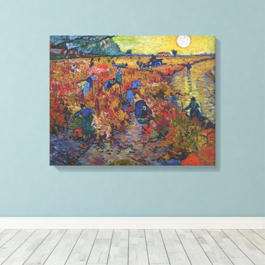 Der Rote Weingarten | Vincent van Gogh | Leinwanddruck (Insitu (Holzboden))