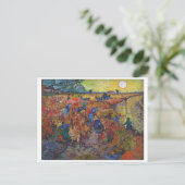 Der Rote Weingarten | Vincent van Gogh | Postkarte (Stehend Vorderseite)
