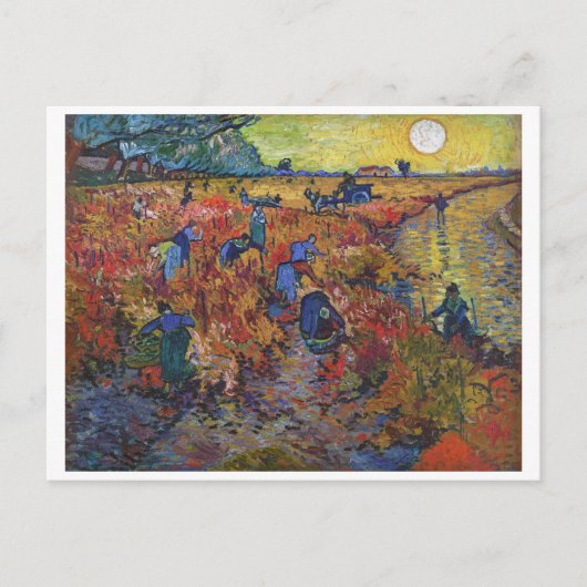 Der Rote Weingarten | Vincent van Gogh | Postkarte (Vorderseite)