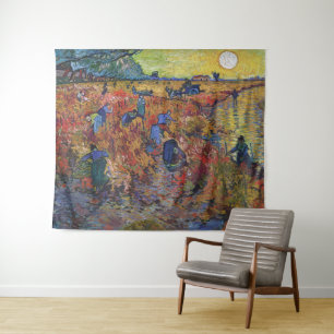 Der Rote Weingarten Vincent van Gogh Wandteppich
