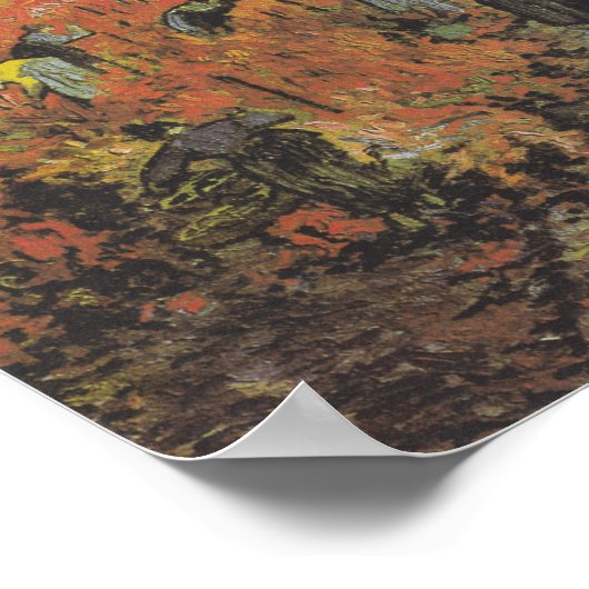 Der Rote Weingarten von Van Gogh - Poster (Ecke)