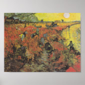 Der Rote Weingarten von Van Gogh - Poster (Vorne)