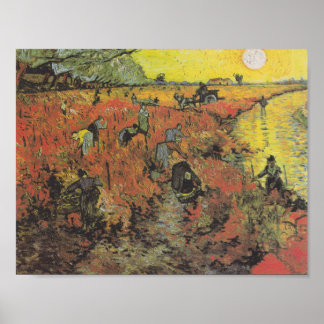 Der Rote Weingarten von Van Gogh - Poster
