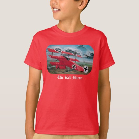 Der roten Fokker des Barons Triplane T-Shirt (Vorderseite)
