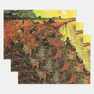 Der Roter Weinberg von Vincent van Gogh Geschenkpapier Set