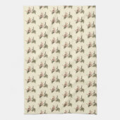 Der rothaarige oder rubingebeutelte Hummingvogel Geschirrtuch (Vertikal)