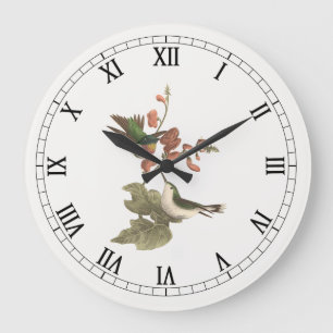 Der rothaarige oder rubingebeutelte Hummingvogel Große Wanduhr