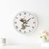 Der rothaarige oder rubingebeutelte Hummingvogel Große Wanduhr (Zuhause)